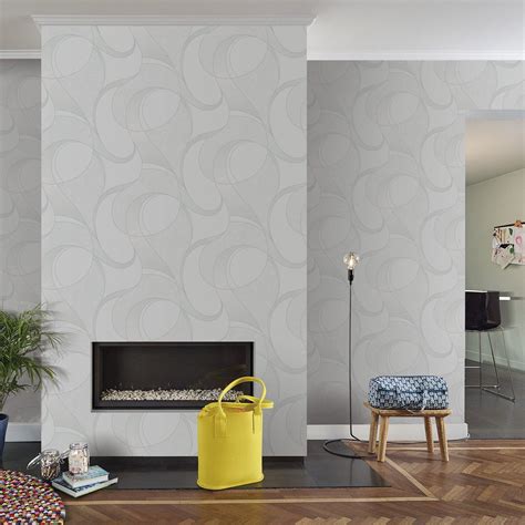 Papier peint intissé Uptown gris | Leroy Merlin