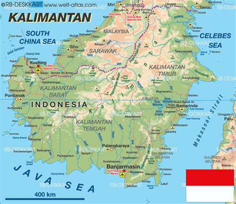 Map of Kalimantan  Kalimantan, Peta, Semporna