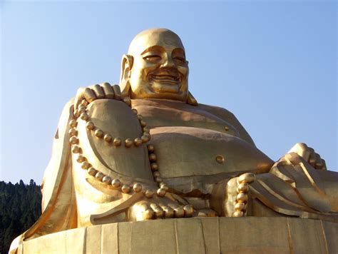 Large Golden Buddha Statue In Jinan China Image Free Stock Photo