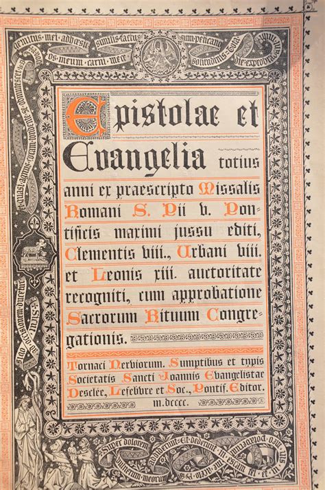 Orbis Catholicus Secundus Epistolae Et Evangelia