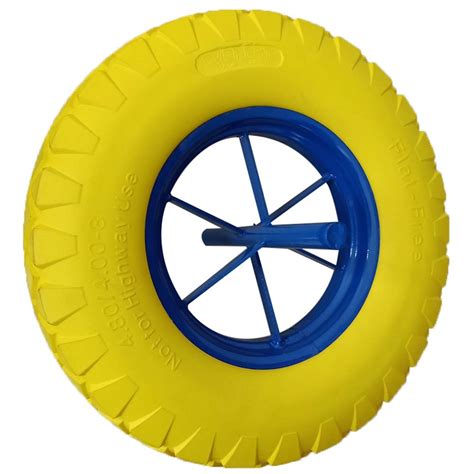 16 4 80 4 00 8 Flat Free Solid Polyurethane Tire For Wheelbarrow