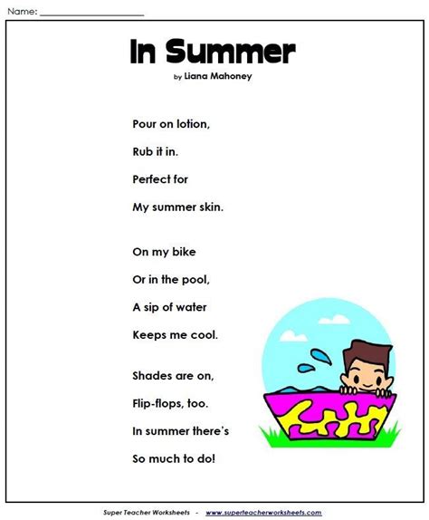 This Is A Cute Poem About Summer For All Of You With Summer Fever