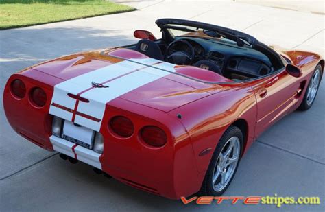 C5 Corvette Full Length Dual Racing 3 Stripes Corvette Corvette C4