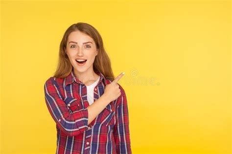 Surprised Ginger Woman In Dress Having Idea Stock Image Image Of Redhead Attractive 101230907