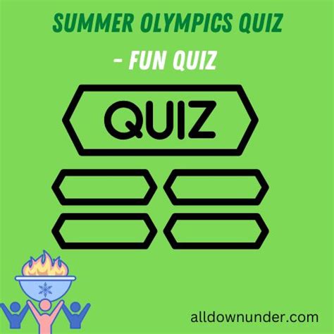 Summer Olympics Quiz FUN QUIZ All Down Under