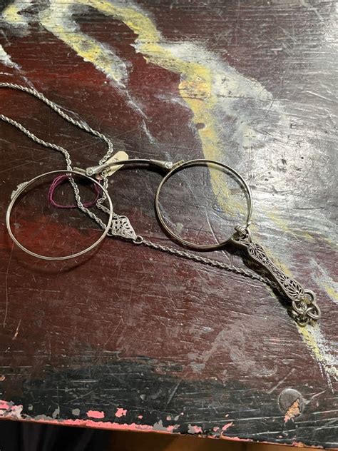 Victorian Eyeglasses Folding Lorgnette In 1 10 12 Kt Gem
