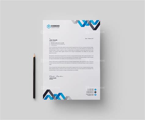 Chevron Professional Corporate Letterhead Template 600