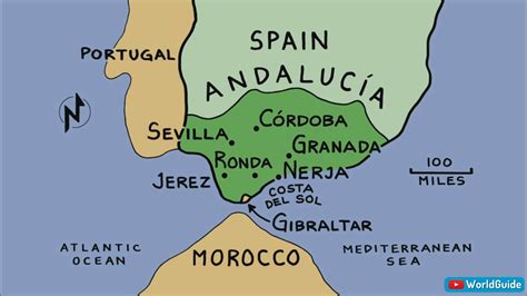Andalucia Map Pictures And Information Map Of Spain Pictures And Images