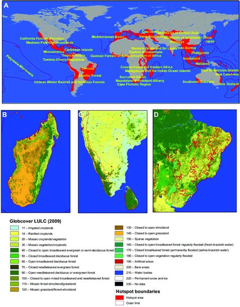 Distribution And Lulc In Biodiversity Hotspots Notes A Global