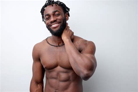 Shirtless Man With Toothy Smile Stock Image Image Of Looking Fitness