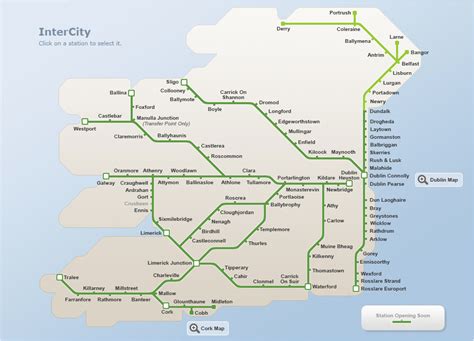 Rail Travel In Ireland Map Secretmuseum