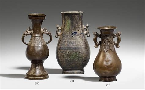 A Small Bronze Vase Yuan Dynasty Lot 380