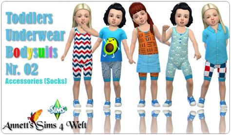 Annett`s Sims 4 Welt Toddlers Underwear Bodysuits Nr 02 • Sims 4