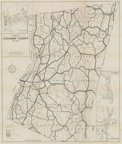 Map of Columbia County, New York - Map Collections | Map Collections