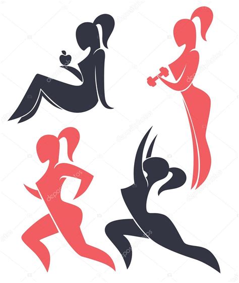 Mujeres Haciendo Fitness Vector De Stock De ©tachyglossus 58586313