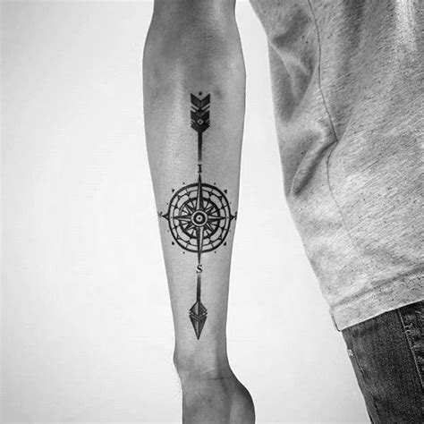 Mens Arrow Tattoo Small Arrow Tattoos Arrow Tattoo Design Compass