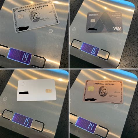 Community to discuss apple card and the related news, rumors, opinions and analysis surrounding the titanium rectangle. Weight of my Apple Card versus my 3 other metal cards : AppleCard