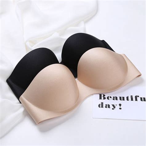 2018 Women Summer Anti Slip Strapless Bra Comfortable And Breathable Push Up 12 Cup Size