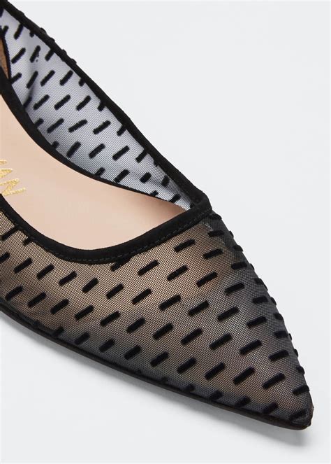 Stuart Weitzman Tasha Dash Mesh Ballet Flats Bergdorf Goodman