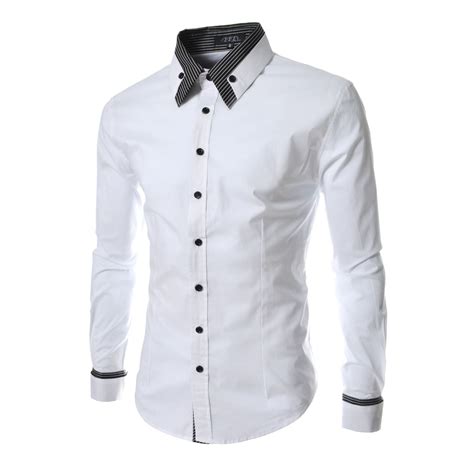 White Contrast Collar Cuffs Dressy Shirts 1500×1500 Fashion