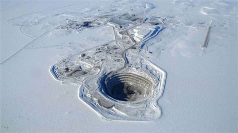 photo la mine de diamant de diavik au canada
