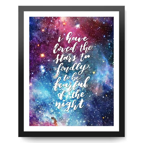 Starry Night Deep Motivational Quote Galaxy 8x10 Inch Poster Etsy