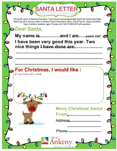 Free Printable Christmas Letter Template Printable Templates Free