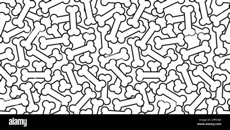 Bone Seamless Pattern Dog Bone Isolated Vector Wallpaper Background
