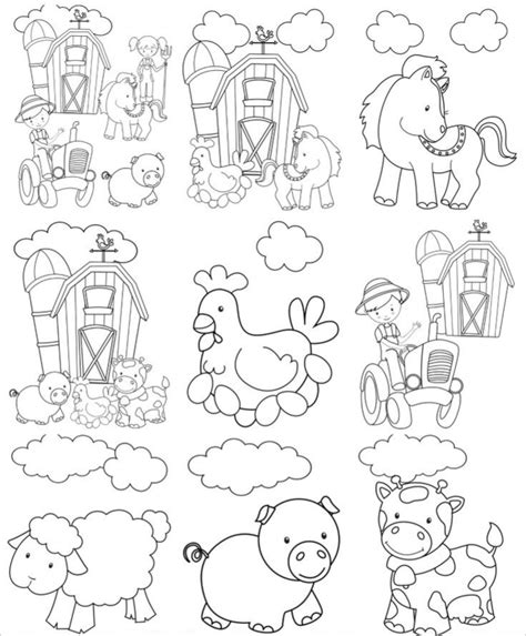 Farm Animal Printable Colouring Pages - TSgos.com