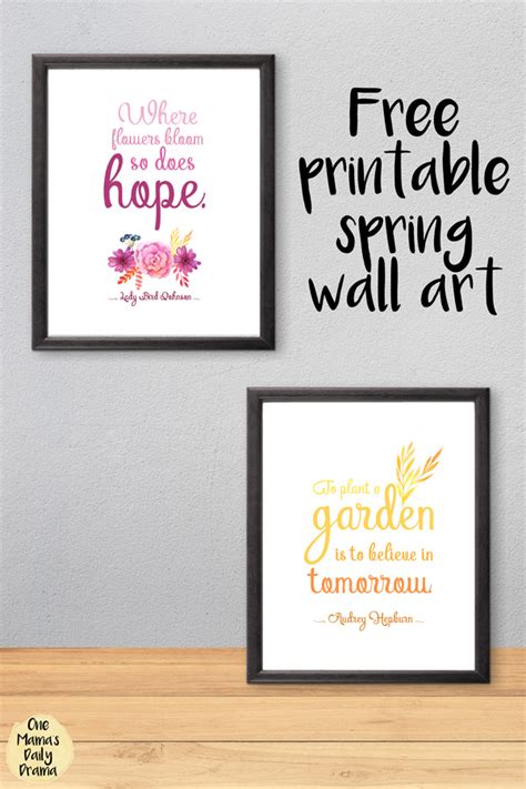 Easy to install, affordable wall quote decals to personalize your space, complement your style, and inspire your friends and family. Printable spring wall art quotes {free download}