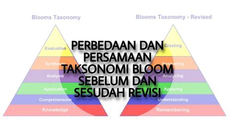 Perbedaan Dan Persamaan Taksonomi Bloom Sebelum Dan Sesudah Revisi Youtube