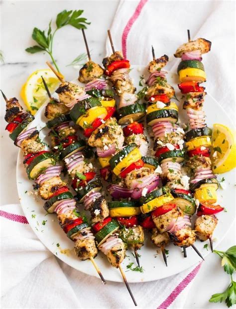 Grilled Chicken Kabobs Easy To Grill With Lots Of Colorful Veggies