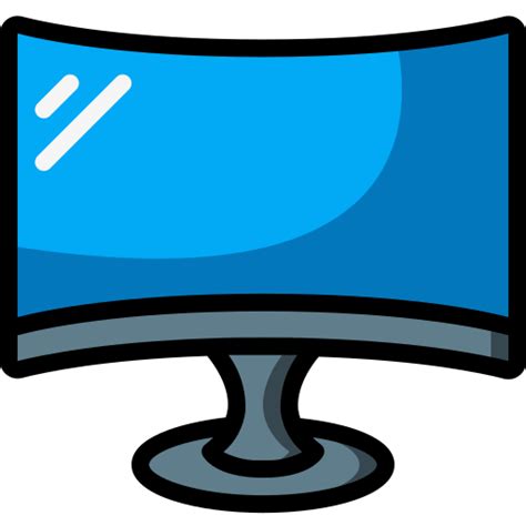Curved Monitor Free Icon