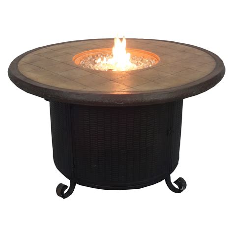 Do you need your fire pit for your backyard so that you can relax there some evenings? Hiland Faux Stone Round Gas Fire Pit - Walmart.com ...
