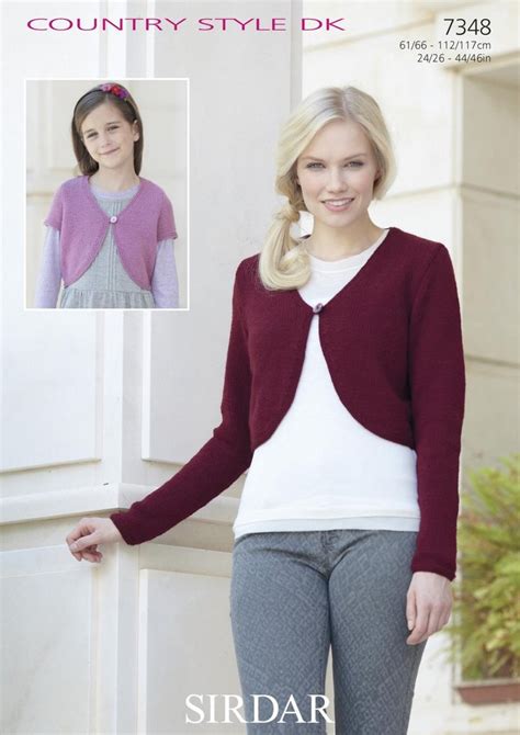 Sirdar 7348 Knitting Pattern Womens And Girls Long And Short Sleeved
