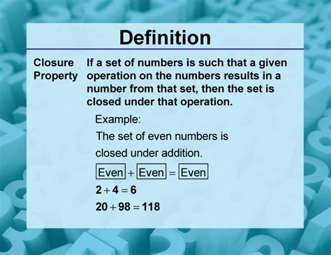 Math Definitions Collection Closure Properties Media4math