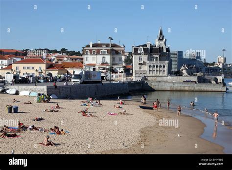 Amazing Beach In Cascais Estoril Coast Portugal Stock Photo Alamy