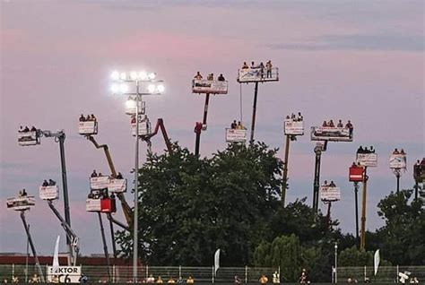 Fans Rent Cranes To Watch Speedway Race Amid Social Distancing