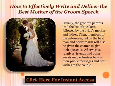 How To Effectively Write And Deliver The Best Mother Of The Groom Spe