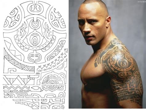 Dwayne Johnson Maori The Rock Tattoo Tatuaje Maori Hombro Tatuajes