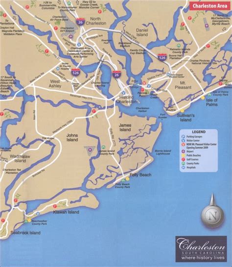 Charleston Sc Area Map Printable Map Of Charleston Sc Printable Maps