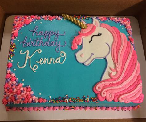 Decopac unicorn creations decoset 1 4 sheet cake. Unicorn & Sprinkles sheet cake #latepost I love how it ...