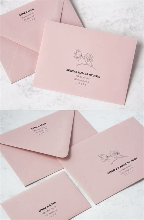 Printable Envelope Addressing Template Magnolia Wedding Etsy