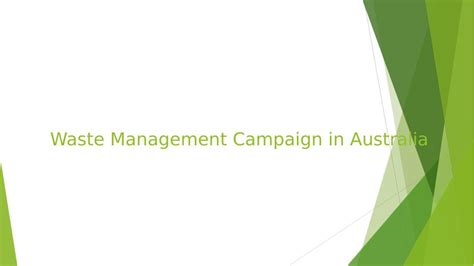 Waste Management Campaign In Australia