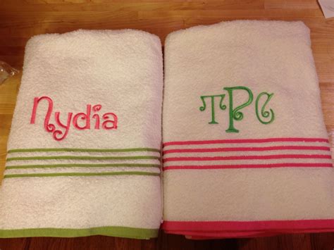 Monogrammed Towels Machine Embroidery Applique Monogram Towels