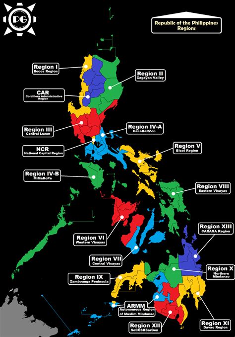 Philippine Geographic Regions Of The Philippines