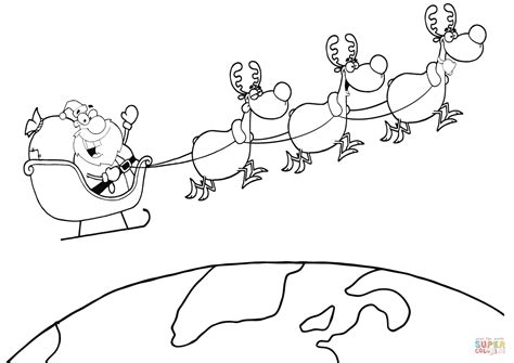 46 Free Santa Sleigh Coloring Pages Gif COLORIST