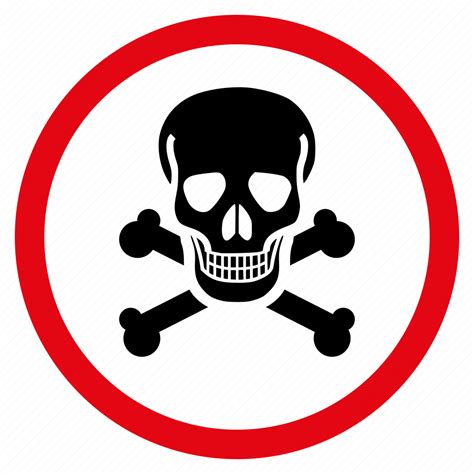 Black Spot Crossbones Danger Dead Death Skull Toxic Icon