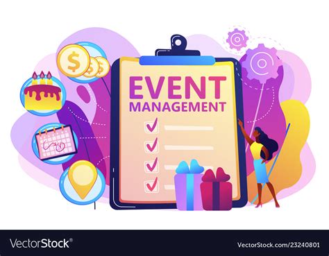 Event Management Concept Royalty Free Vector Image