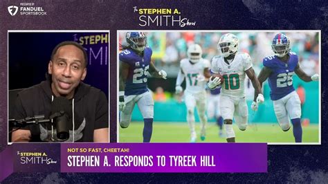 “really Bro” Stephen A Smith Responds To Tyreek Hill Youtube